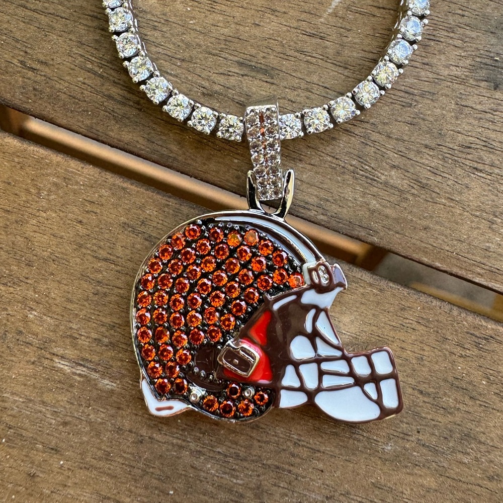 Cleveland Browns CZ Pendant (chain not included)